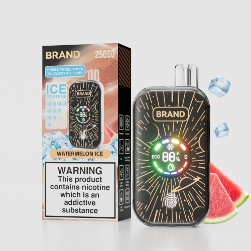 Fucig Ict25000 Ice Control Touch Screen  Disposable Vape 2% Nic Puffs Rechargebale Full Color Screen Display Ecigarette Watermelon Ice