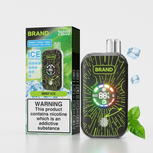 Fucig Ict25000 Ice Control Touch Screen  Disposable Vape 2% Nic Puffs Rechargebale Full Color Screen Display Ecigarette Mint Ice