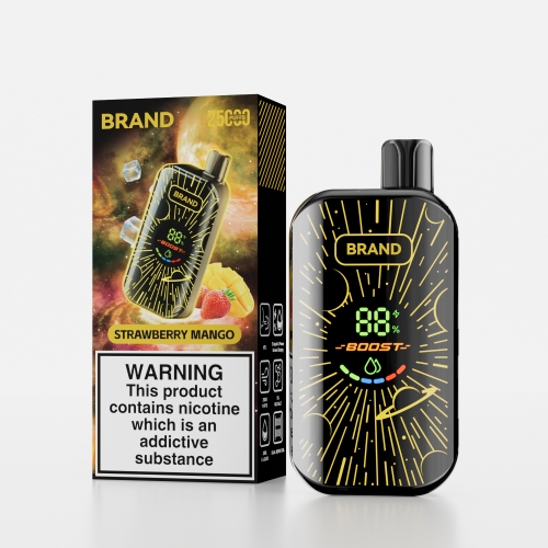 Strawberry Mango Disposable  E-Cigarette  Full  Colorful  Screen Digital FUCIG M25000 50mg/ml Wholesale  Vapor Vapes