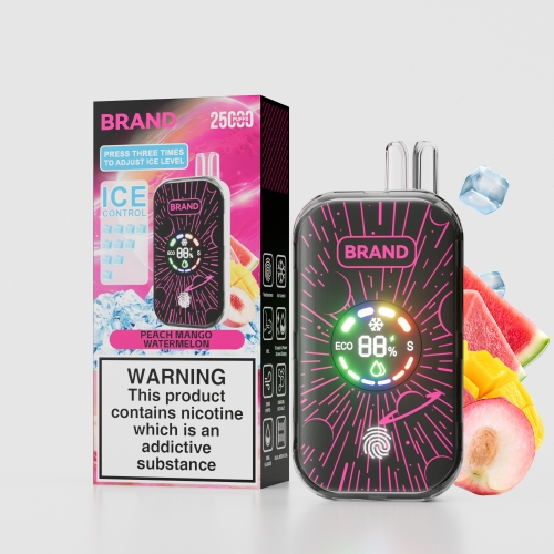 Fucig Ict25000 Ice Control  Touch Screen  Disposable Vape Peach Mango Strawberry  2% Nic Puffs Rechargebale Full Color Screen Display Ecigarette