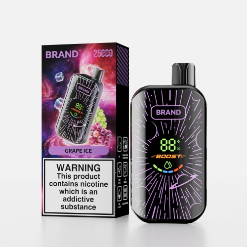 Grape Ice Disposable  E-Cigarette  Full  Colorful  Screen Digital FUCIG M25000 50mg/ml Wholesale  Vapor Vapes