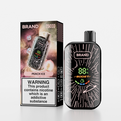 Peach Ice E-Cigarette Disposable  Full  Colorful  Screen Display FUCIG M25000 50mg/ml Wholesale  Vapes