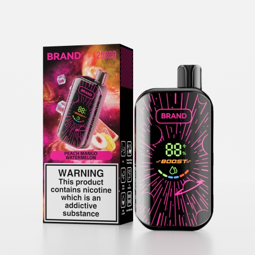 Peach Mango Watermelon Disposable E-Cigarette Full  Colorful  Screen Display FUCIG M25000 50mg/ml Wholesale  Vapes