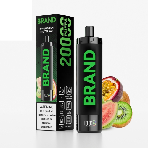 Kiwi Passion Fruit Guava Disposable Rechargeable DTL Vape With & Dual Mesh Coil Screen Display  Device FUCIG C20000