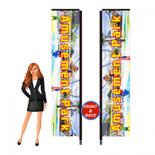 Double 12FT/4M(H) Large Blade Flags Fbs56 (14FT TALL)