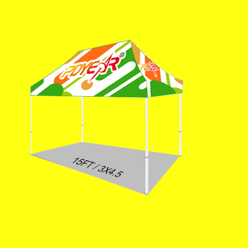 3X4.5/15FT Print Canopy Only(600D Seamless No Join)