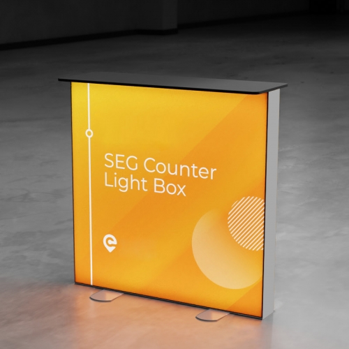 Premium SEG Frameless Aluminium Lightbox Counter-1x1M