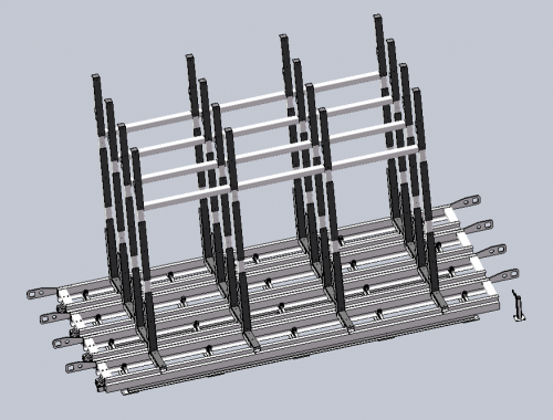 Rack for raw glass