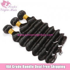 Free Shipping Bundle Deal Brazilian Hair Loose Deep Wave Hair Extensions