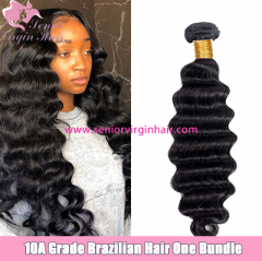 Senior Virgin Hair Brazilian Hair 10A Grade Virgin Human Hair Weave Loose Deep Wave Bundles