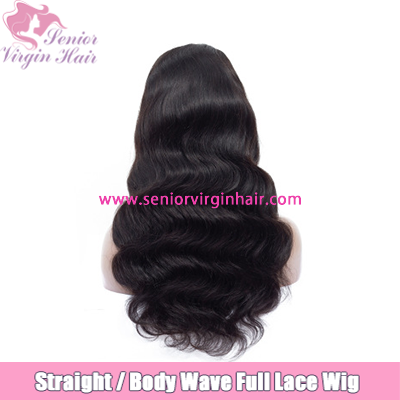 Pre Plucked Full Lace Wigs Body Wave Long Straight Wig Brazilian Human Hair Wigs For Black Women