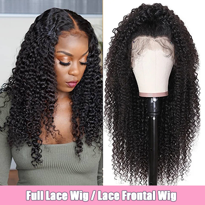 Brazilian 100% Human Hair Wig Kinky Curly Lace Front Wig Full Lace Wig