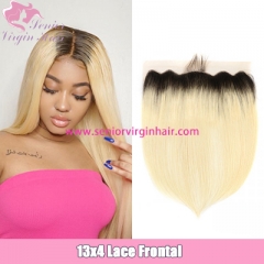 Ombre Straight Hair 1B/613 Color 13*4 Ear To Ear Lace Frontal Closure