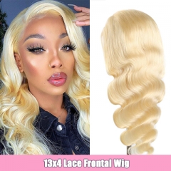613 Blonde Hair Color 13x4 Lace Front Wigs Cheap Body Wave Human Hair Wigs
