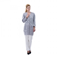 RAIKOU Femme Cardigan avec patte de boutonnage Homewear Loungewear Manteau matin Manteau de loisirs Veste chenille noble, douce, romantique