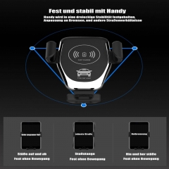 Chargeur de téléphone portable sans fil pour voiture, Chargeur rapide de téléphone portable pour voiture, Support de téléphone portable pour voiture, Support de ventilation