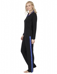 RAIKOU Pyjama à manches longues pour femmes Pyjama d'intérieur Pyjama de loisirs sportif avec col en V Pull à manches longues au design superbe