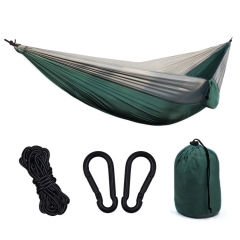 RAIKOU Hamac en tissu parachute, outdoor Comping Garten XXL 260x140cm pour 2 personnes porte jusqu'à 200kg