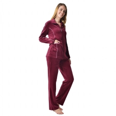 Le pyjama raffiné de RAIKOU offre le meilleur confort pour un sommeil réparateurRAIKOU Femme Velours Nicki Costume de loisirs Costume d'intérieur Nicki avec fermeture éclair et ruban de satin