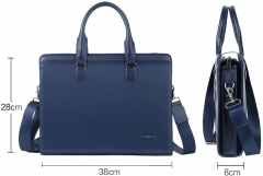 Men's Faux Leather Handbag Shoulder Bags Briefcases for Work Office Business PC Port 14 inch