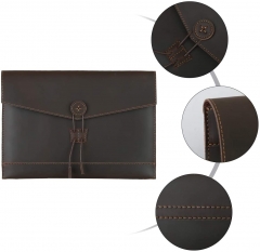 Leather envelope envelope portfolio passport cover envelope protective cover travel documents card case buffalo leather