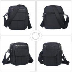 Men's leather shoulder bag for men & simple design, shoulder bag with zipper