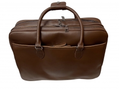 Men's briefcase leather laptop bag 14 inch genuine leather leather bag large shoulder bag with multi-compartment office bag business bag shoulder bags brown