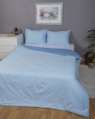 Parure de lit 3 pièces : housse de couette, taie d'oreiller et protège-matelas, 100% coton, doux pour la peau, antibactérien, perméable à l'air, hypoallergénique