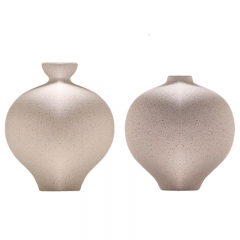 2 Pcs Belly Vases Clay Room Decor Clay Living Room Decoration Vase Amphora Set Minimalist Subtle Clay Vase Elegant