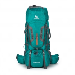 Hiking backpack, MOLLE, waterproof, trekking backpack, outdoor, bag, waterproof, aluminum alloy carrying support, travel bag, 1.65 kg, 80 liters, 80cm*30cm*40cm