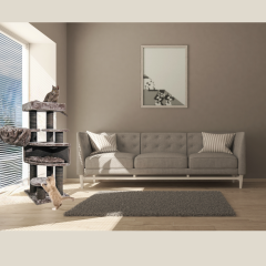 PRAGUE Large, Luxurious and Ultra-Beautiful Cat Scratching Board with Resting Area and Scratching Surface in GRAY-TİTLE