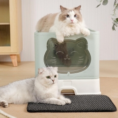 Vollständig Geschlossene Katzentoilette mit Deckel Schubladentyp Desodorierende Cat Litter Box Gross Faltbare Katzen klo mit Haustier-Kunststoffschaufel Geeignet