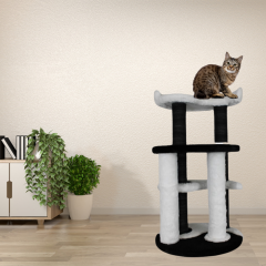 Yin Yang cat scratching post – stylish scratching post with 82 cm length and modern black and white design