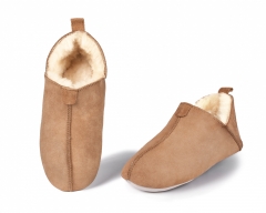 Parfeying Unisex Lambskin and Sheepskin Soft Sole Slippers for Women