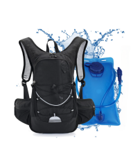 Sac d'hydratation 15 L – Sac d'hydratation isotherme avec réservoir de 2 L pour la course, la randonnée, le vélo et plus encore