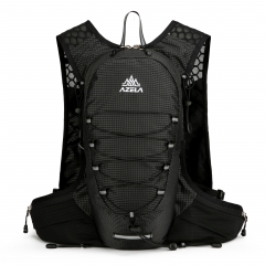 18L running vest for men and women, ultralight and water-repellent cycling backpack (40 × 25 × 3.9 cm) with emergency whistle, reflective stripes, and drinking tube holder
