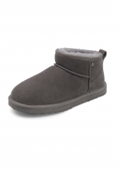 Kurze Stiefel aus pelzigem Wildleder für Damen – warmer Winter, Outdoor und Alltag
