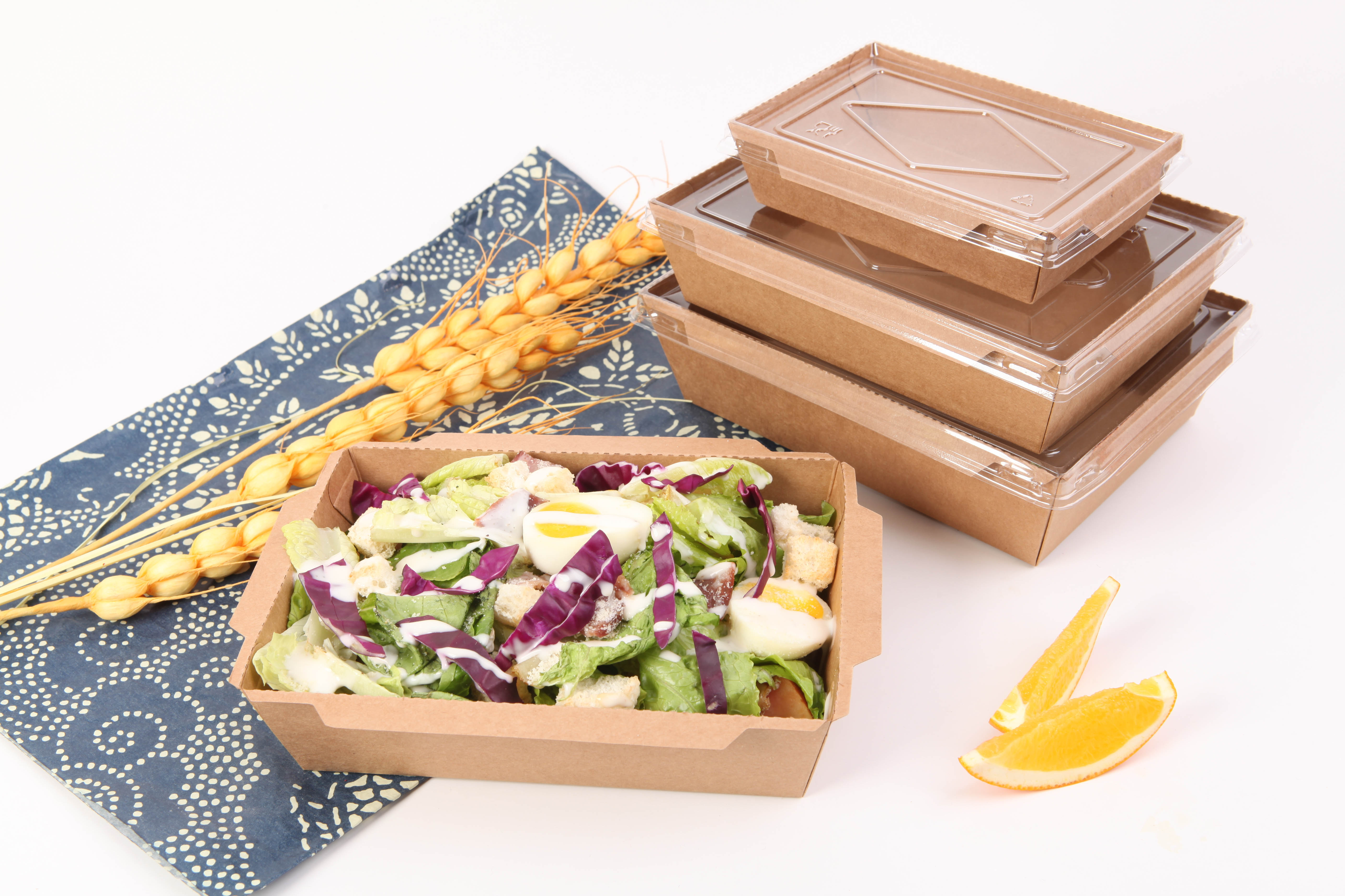 Take away lunch box with plastic lid,Food Paper Boxes Series