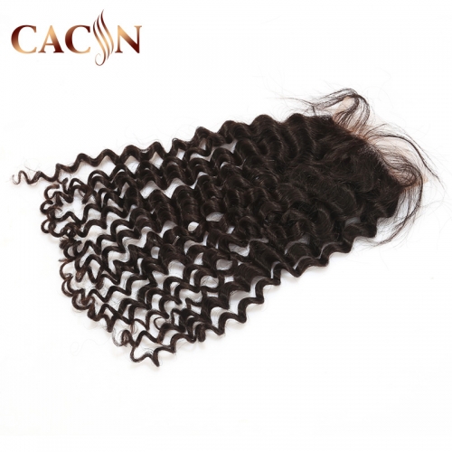 Raw virgin hair deep curly 4x4 lace closure, Brazilian Peruvian hair Indian and Malaysian lace closure.