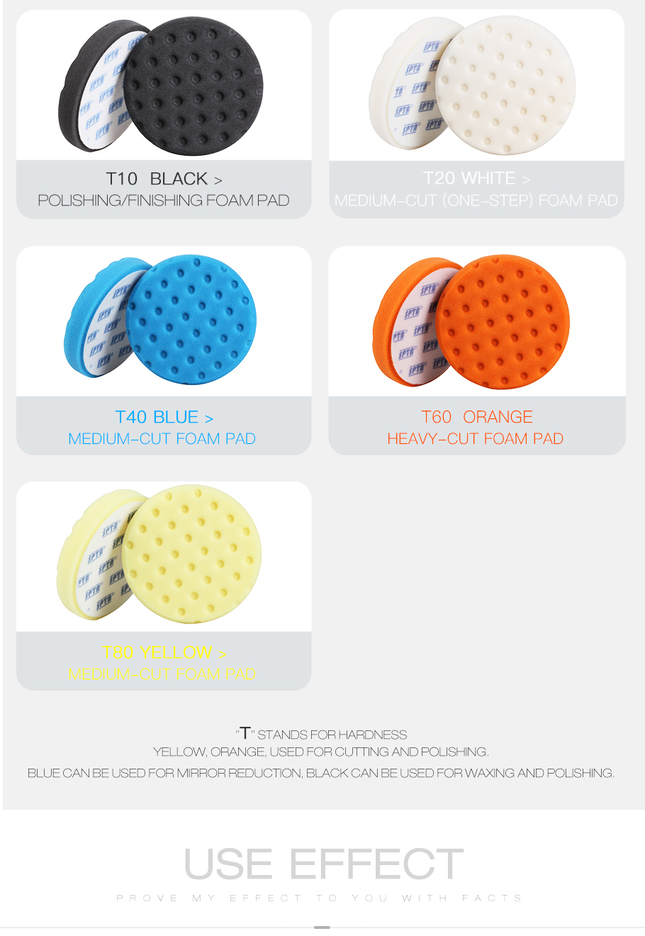 SPTA 7 inch (180mm ) Yellow/Orange/Blue/Black/White Buffing