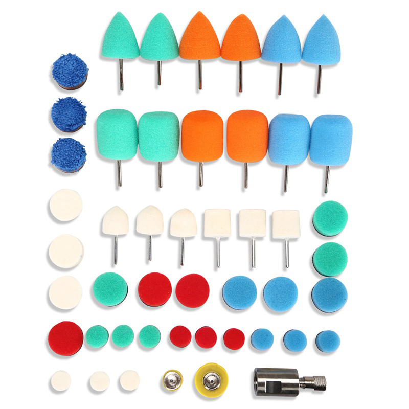 SPTA 48Pcs Mini Detail Polisher Polishing Pads & Buffing Pads For Dremel Rotary Tools Electric