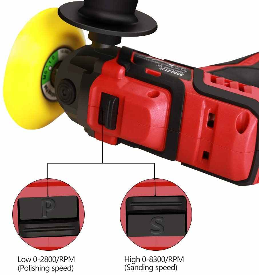 SPTA 12V Cordless Car Polisher Tool Set Cordless Drill Drive Variable
