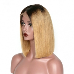 Fashionable 1b/27 Ombre Bob Wig Straight Bob Lace Front Wig