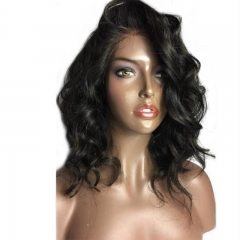 Hot Sale Human Hair Bob Wig Curly Lace Front Bob Wig With Baby Hair Virgin Human Hair Wigs For Black Women