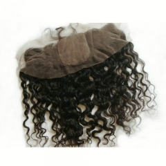 Curly Silk Frontal 13x4 Virgin Hair Silk Base Frontal Curly Lace Frontal Closure With Baby Hair