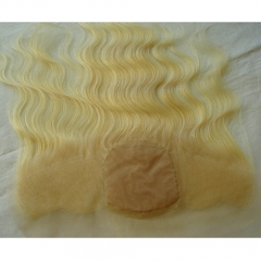 Blonde Lace Frontal Ear To Ear Silk Frontal Closure Human Hair Silk Frontal With Baby Hair