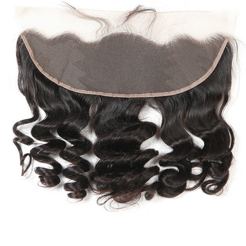 Loose Wave 13X4 Lace Frontal Closure With Baby Hair Ear To Ear Lace Frontal Bleached Knots