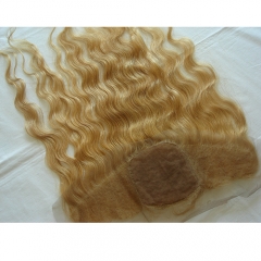Honey Blonde Lace Fronal Body Wave Silk Lace Frontal Closure With Baby Hair