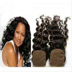 3.5x4 Loose Curly Silk Base Closure Virgin Hair Silk Base Lace Front Closure