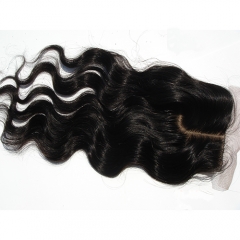 J Part Silk Lace Closure With Baby Hair Body Wave Silk Closure Virgin Hair Closure Piece